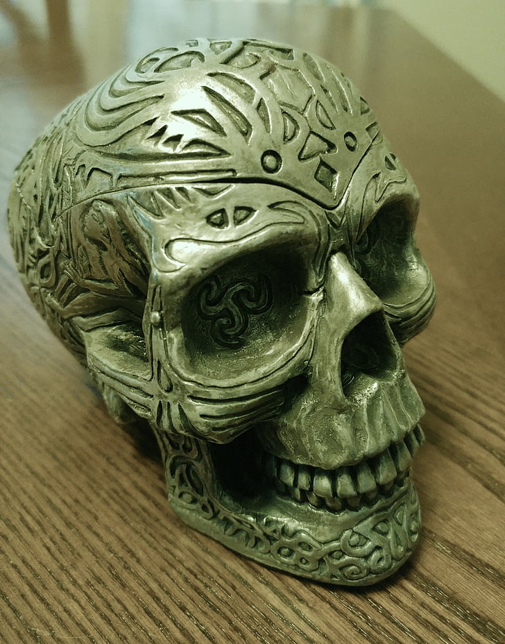crâne, Figurine, décoration, sculpture, Fantasy, Tribal, symbole