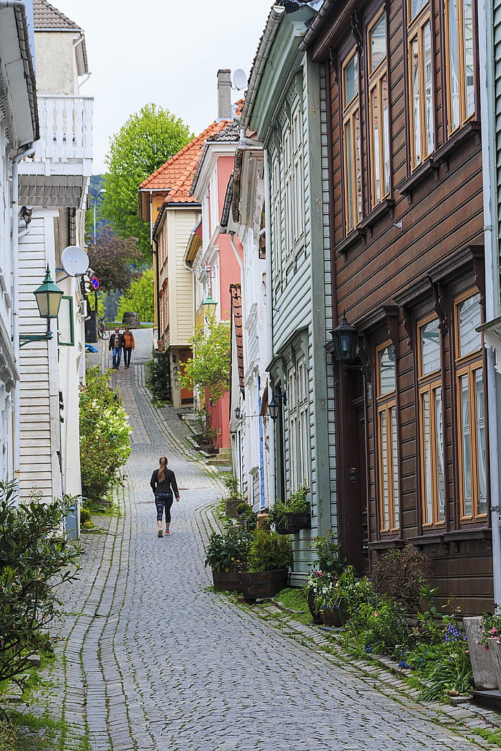 Bergena, Norvēģija, ceļojumi, Eiropa, arhitektūra, māja, pilsēta