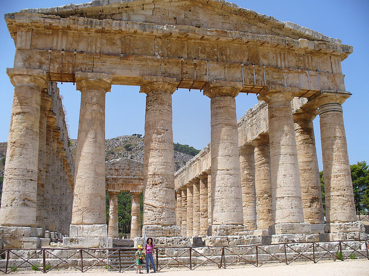 arquitetura, antiguidade, Templo de, Segesta, Sicília