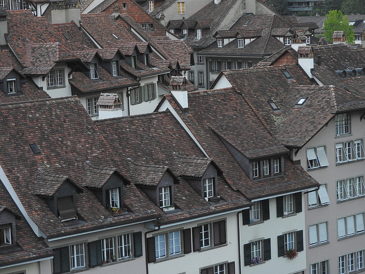 tetti, tetto di mattonelle, centro storico, storico, patrimonio dell'umanità, Windows, camini