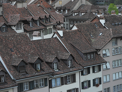 屋顶, 瓦片屋顶, 旧城, 历史, 世界文化遗产, windows, 烟囱
