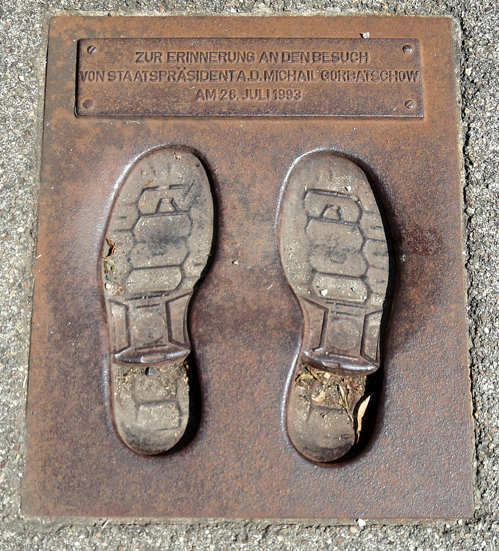 Denkendorf, MichaiL Gorbatšov, jalajäljed, partner linna Moskva, Monument, mälu, Altmühl valley