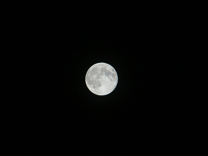 Supermoon, Луната, нощ, небе, пълен, тъмно, лунна светлина