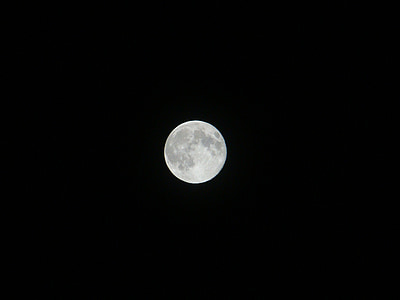 Supermoon, Lune, nuit, Sky, complet, sombre, clair de lune