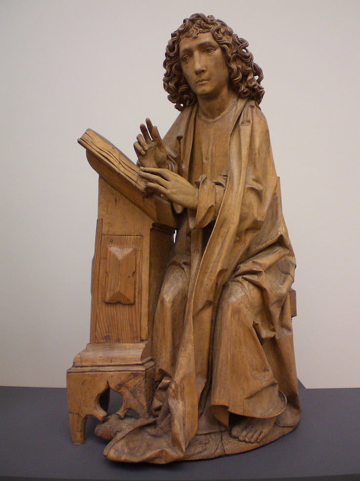 Carving, standbeeld, man, kunst, hout, houten model