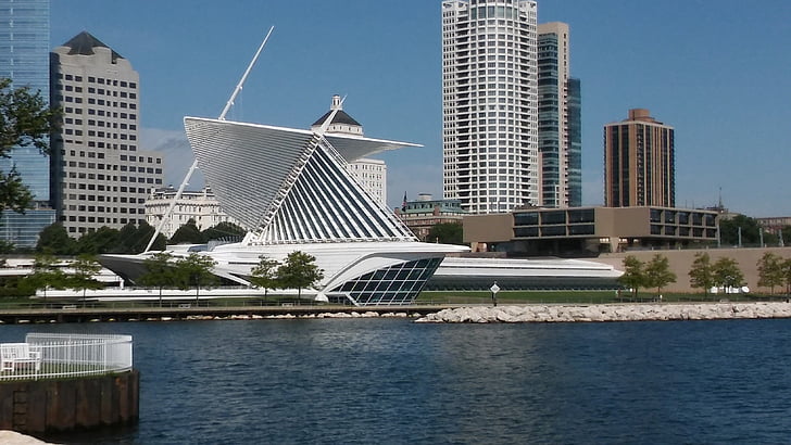 Milwaukee, Museum, Wisconsin, City, arkitektur, bygning, bybilledet