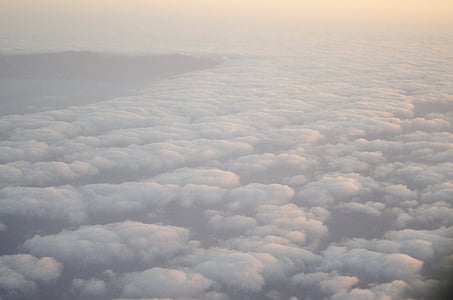 nuvole, cielo, Meteo, di volo, Cloudscape, Cumulus, soffici