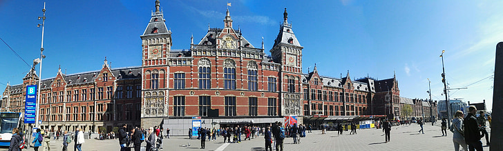 Amsterdam, staden, Nederländerna, Europa, byggnad, historiska, gamla