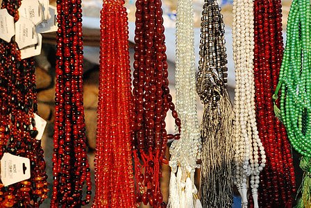 halskjede, smykker, smykker, halskjeder, perle, fargerike, perlekjede