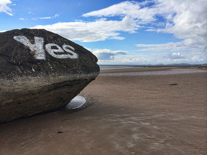 da, stijena, Škotska, plaža, plava, Ayrshire, dom