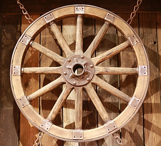 ruota di legno, ruota, vecchio, ruote in legno, legno, oggetto d'antiquariato, il coraggio