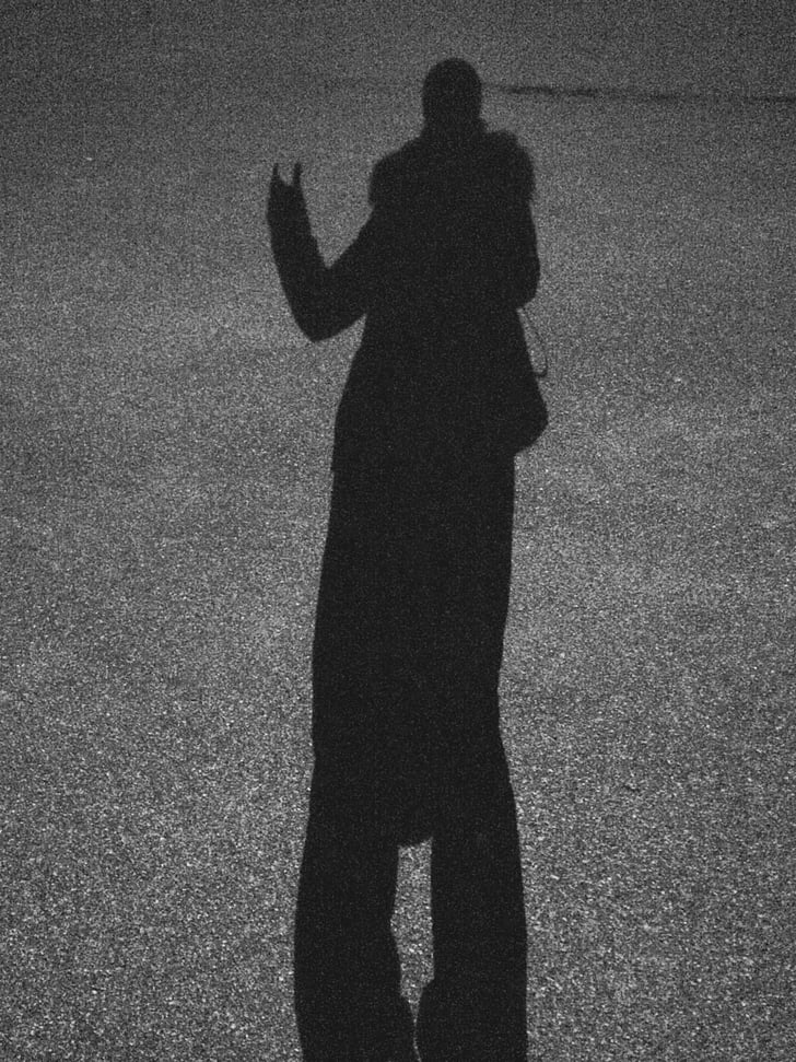 šešėlis, naktį, žmogaus, tamsus, mistinis, Juoda, nuotaika