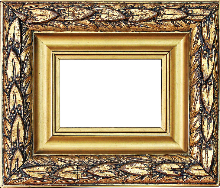 Златна рамка, циментова замазка рамка, Антик, стар, дървена рамка, великолепни рамка, историческата картина оформям