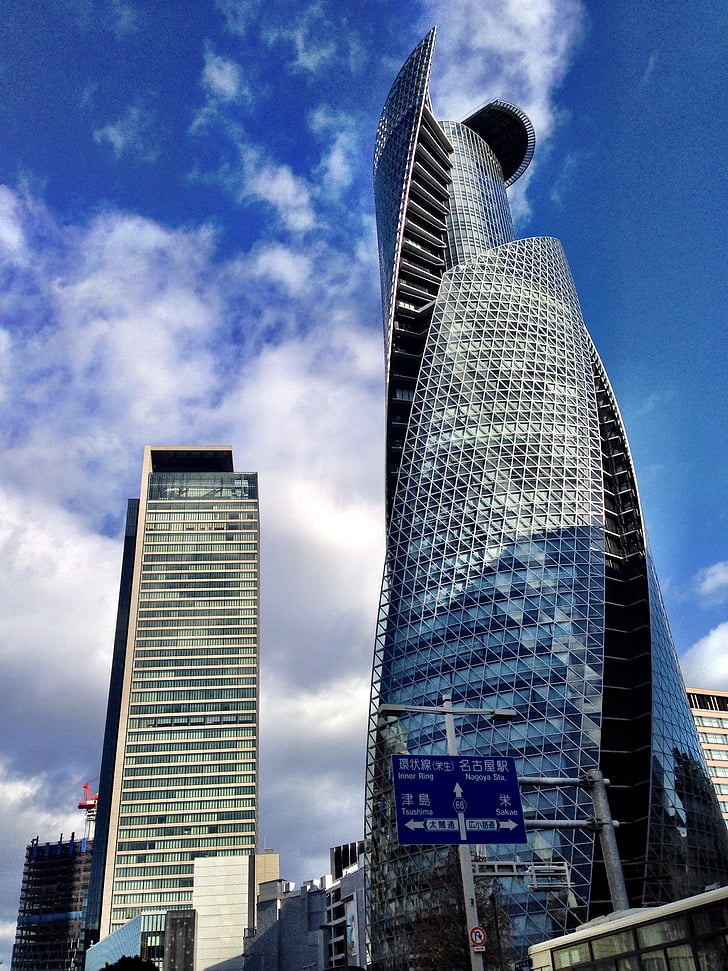 spiralni toranj, Nagoya grupa zgrada, visoke zgrade ustati