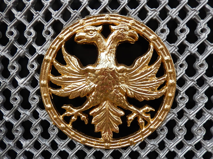 puerta, logotipo, marco, chapetón, águila