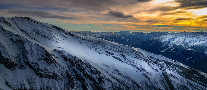 Alperne, Mountain, bjerge, sne, vinter, sneklædte alper, snedækket bakke