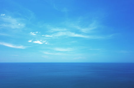 vandenyno, vandens, jūra, mėlyna, dangus, aišku, vasaros