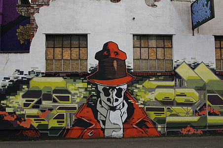 Graffiti, Rorschach, serier, Comic, super hjälte, Alan moore, Bristol