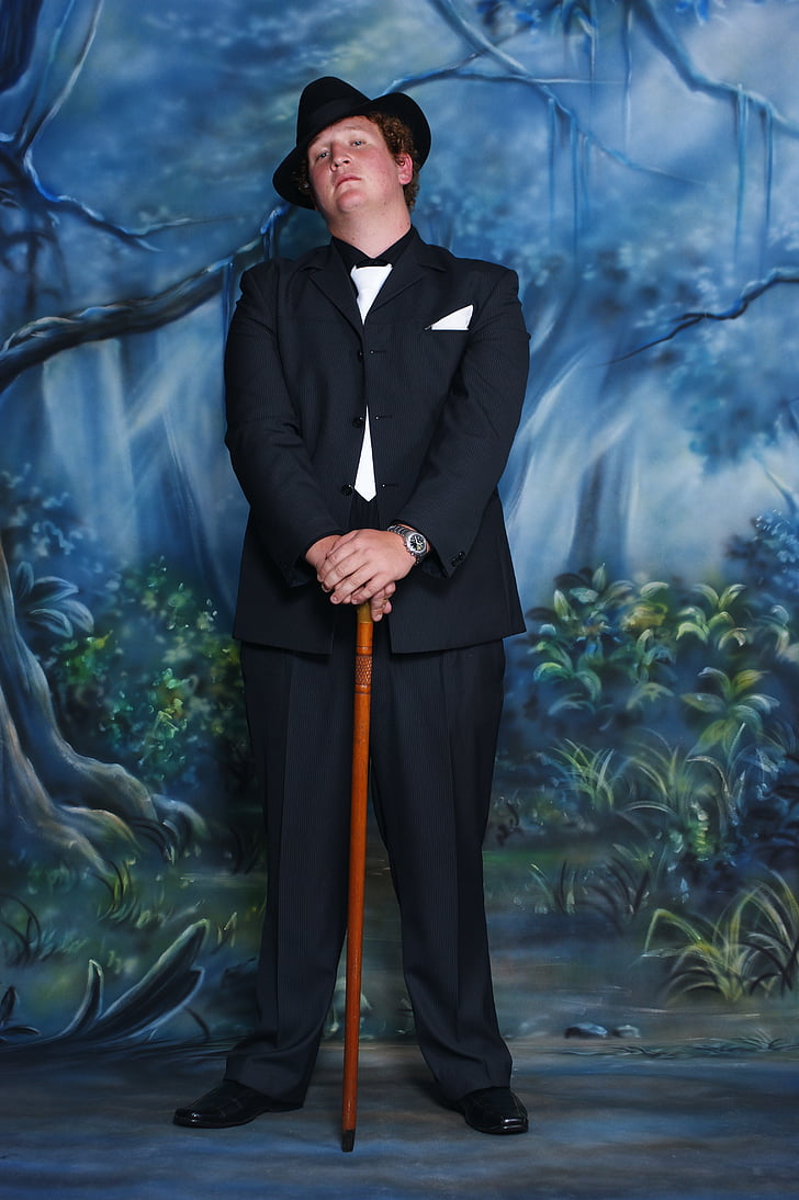 posing, young, male, man portrait, costume, elegant, cane