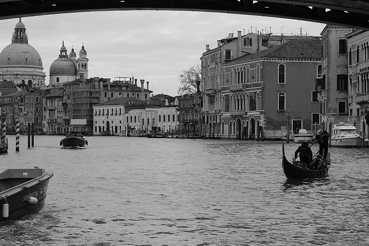 Venecia, canal, Italia, punto de referencia, ciudad, edificio, agua