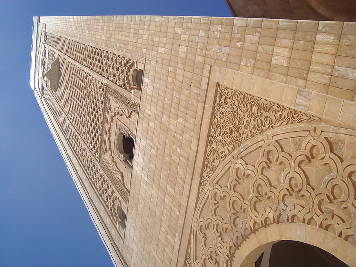 moskén, Casablanca, Marocko, Afrika, Hassan ii