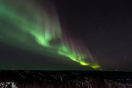 Aurora, borealis, Kuzey, Işıklar, doğa, gece, gökyüzü