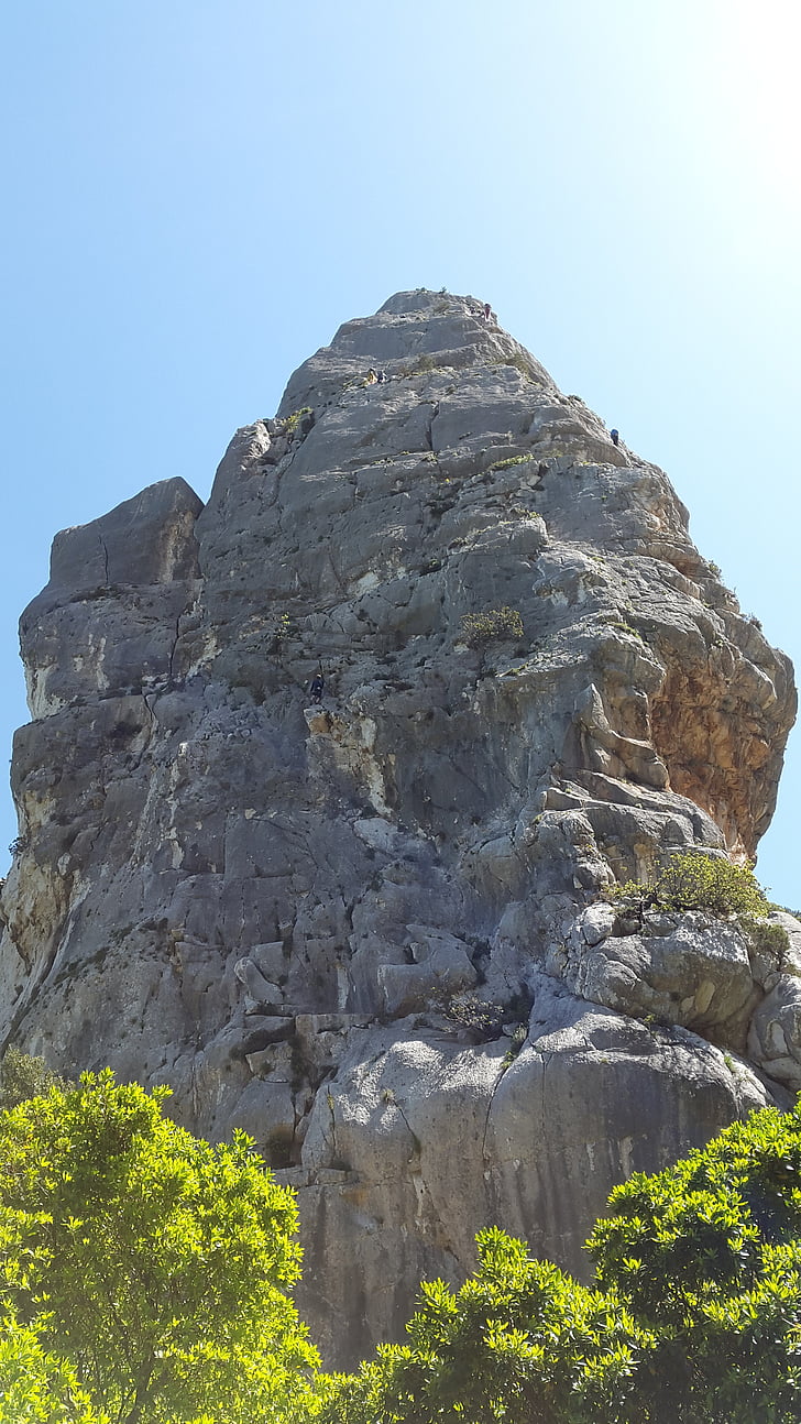 Aguglia di goloritzè, Pinnacle, Cala goloritzè, Monte caroddi, Rock, brant, Sardinien