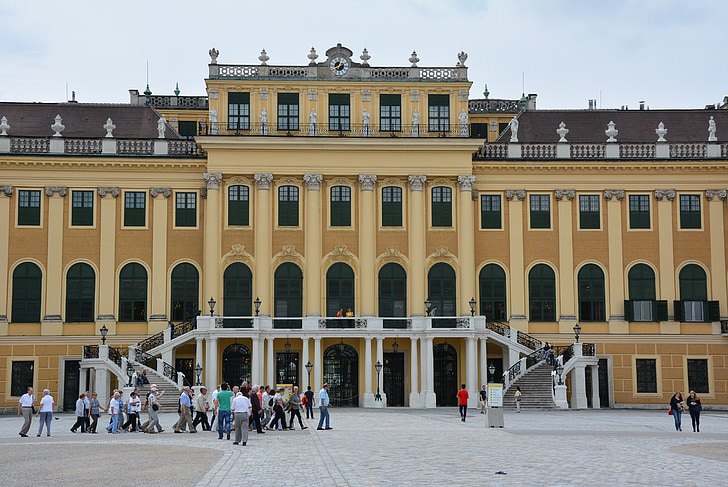 Palacio de Schönbrunn, Viena, en, Palacio, Fondo, Austria, haberjournal