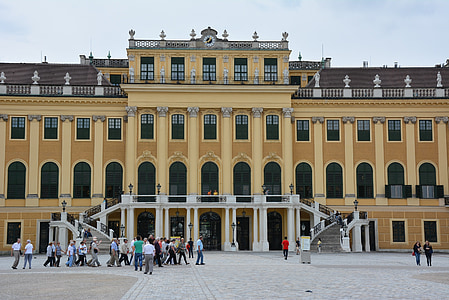 zámek Schönbrunn, Vídeň, na, palác, pozadí, Rakousko, haberjournal