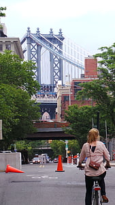 Radfahren, New york, Brooklynbrücke