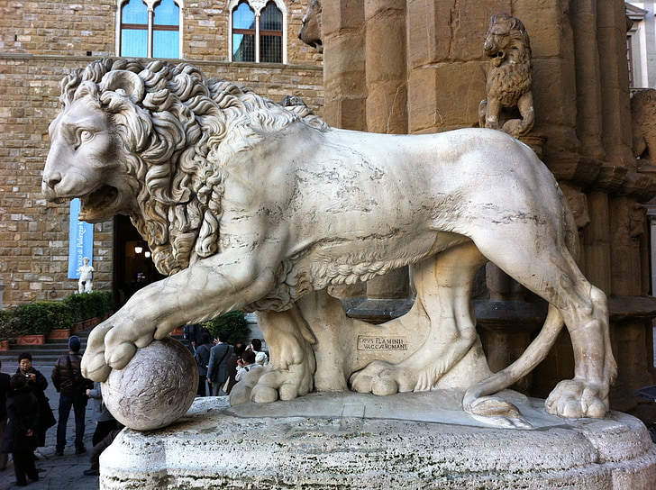 Liūtas, Florencija, vieta