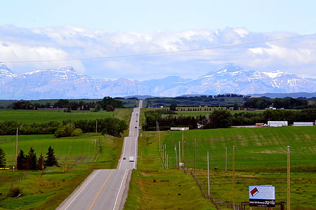 l'autopista, contraforts, muntanyes, turons, paisatge, país, paisatge