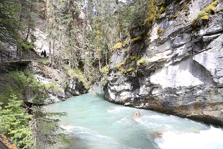 vann, natur, elven, Banff, turen, fjell