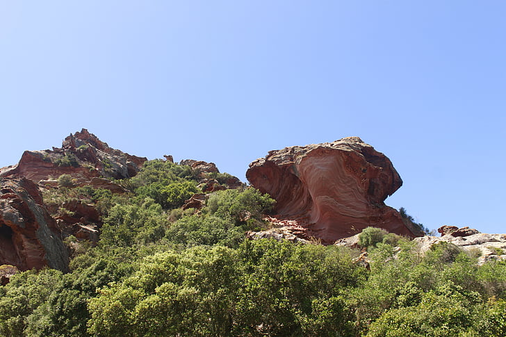 structures géologiques, paysage, grès rouge
