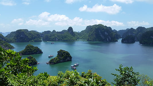 Vietnam, Halong-öböl, vietnam, természet, táj, tenger, sziget, utazás