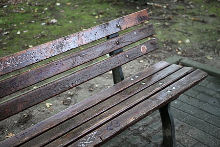 park bench, bank, wooden bench, park, sit, forest, rest