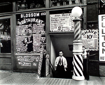 Barber, kauplus, Vintage, retro, foto, New york, elustiili
