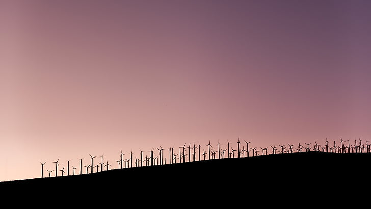 moinho de vento, campo, fazenda, solar, energia, montanha, Highland