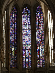 교회 창, 대성당, 납된 유리, 스테인드 글라스, 유리, 색, 역사적으로