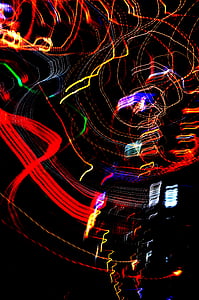 night view, night, chaos, line, city, confused