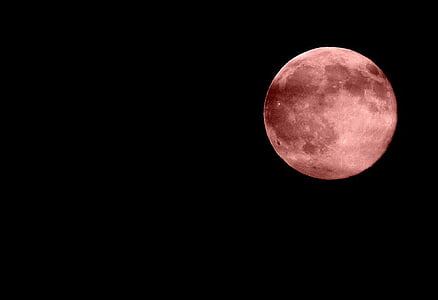 Luna Roja, oscuridad, noche, oscuro, Luna, cielo, luz de la luna
