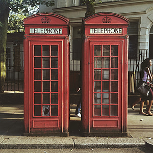 cabine téléphonique, Téléphone, urbain, rues, Londres, Arch, l’Angleterre