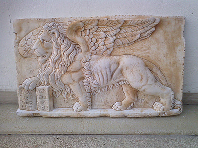 Liūtas, Venecija, skulptūra, BAS reljefo, meno, paminklas