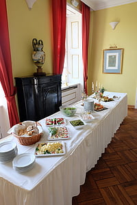 menjar, Junta, taula, coberta, gedeckter taula, Restaurant, gastronomia