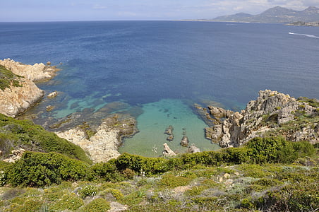 Corsicaanse, Frankrijk, zee, natuur, vakantie, Calvi, strand