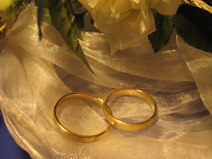 vjenčanje, prstenje, prsten, ljubav, dva, zajedno, prije nego što