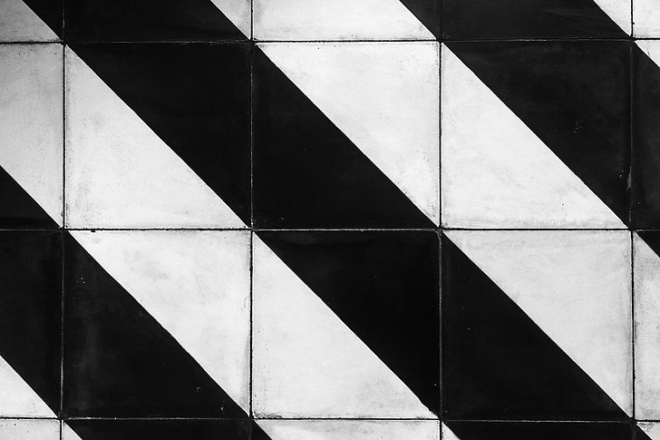 striper, mønster, fliser, tekstur, design, bakgrunner, svart-hvitt