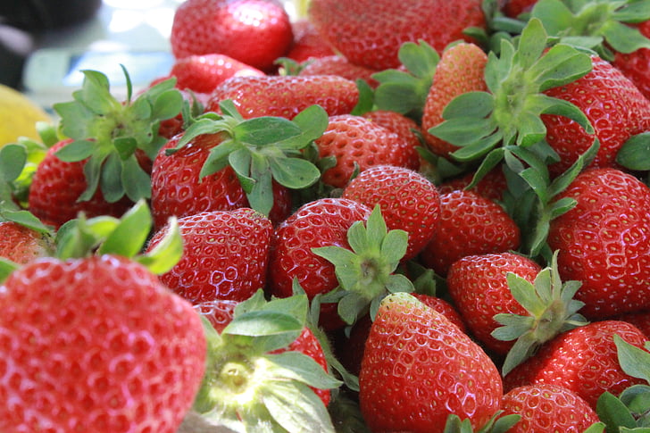 strawberry, food, strawberries, fruit, red, sweet, fresh strawberries