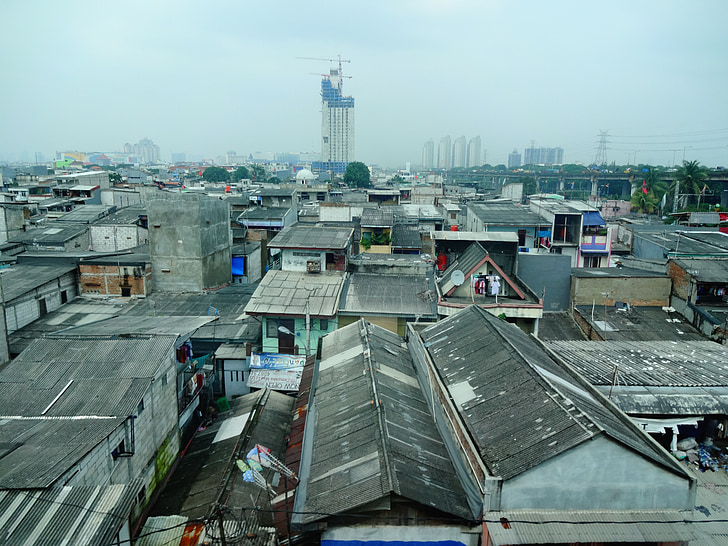 staden, Indonesien, turism, bostäder, bild, Horisont, Jakarta