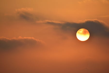 zonsondergang, Oranje, achtergrondverlichting